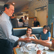 Gore greets diner patrons in Scranton, a city he called "the absolute worst place on Earth."